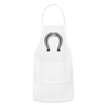 horseshoe hufeisen horse pferd animal tiere4 - Adjustable Apron - white - Front - Julia (174cm)