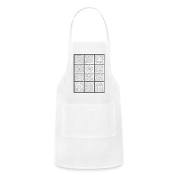 Fractal Reflections - Adjustable Apron - white - Front - Julia (174cm)