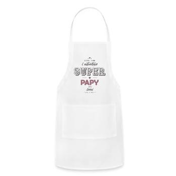 L authentique super papy - Adjustable Apron - white - Front - Julia (174cm)
