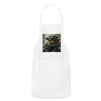 The Robot No.7 - Adjustable Apron - white - Front - Julia (174cm)