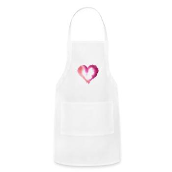 Heart, Heart Icon, Heart Symbol, Red Heart, Love - Adjustable Apron - white - Front - Julia (174cm)