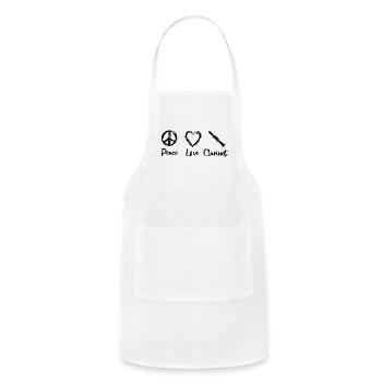 I Love Clarinet - Adjustable Apron - white - Front - Julia (174cm)