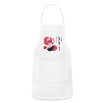 Keep Calm And Spaghetti Clamp Funny Food - Adjustable Apron - white - Front - Julia (174cm)