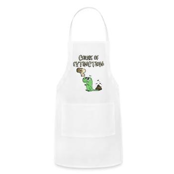 Cause Of Extinction Of Dinosaurs - Adjustable Apron - white - Front - Julia (174cm)