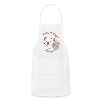 Take It Easy - Adjustable Apron - white - Front - Julia (174cm)