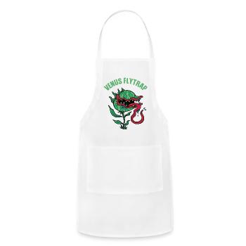 Venus Fly Trap Plant Style Design - Adjustable Apron - white - Front - Julia (174cm)