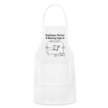 Sealyham Terrier Barking Logic - Adjustable Apron - white - Front - Julia (174cm)