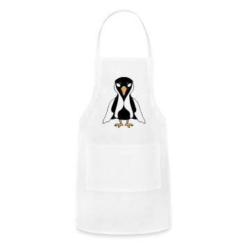 Black and White Bird Vector 3 Colors - Adjustable Apron - white - Front - Julia (174cm)