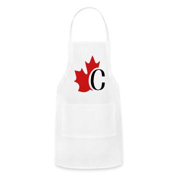 Canada Maple Leaf with C - Adjustable Apron - white - Front - Julia (174cm)