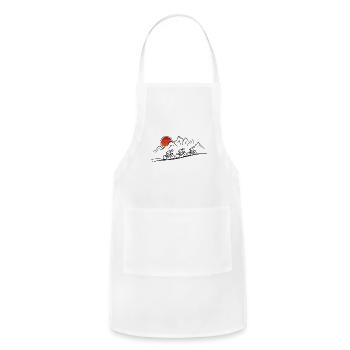 Bicycle Tour Mountains Bicycle Nature Excursion - Adjustable Apron - white - Front - Julia (174cm)