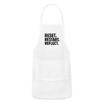 Reset . Restart . Reflect - Adjustable Apron - white - Front - Julia (174cm)