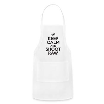 Keep Calm And Shoot Raw - Adjustable Apron - white - Front - Julia (174cm)