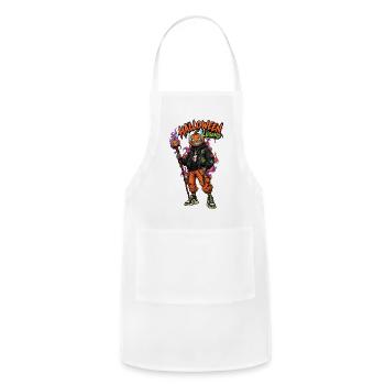 Halloween Legend Pumpkin Head Streetwear - Adjustable Apron - white - Front - Julia (174cm)