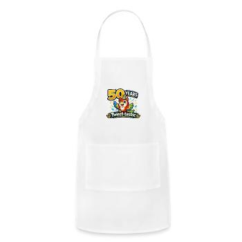 Tweet-tastic 50th Anniversary Parrot - Adjustable Apron - white - Front - Julia (174cm)