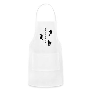 Basketball Triple Dunk Logo - Adjustable Apron - white - Front - Julia (174cm)