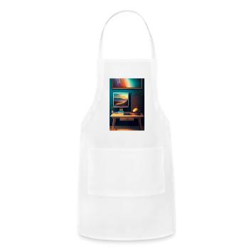 Beautiful award winning retro painting - Adjustable Apron - white - Front - Julia (174cm)