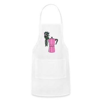 Coffee Pot - Adjustable Apron - white - Front - Julia (174cm)