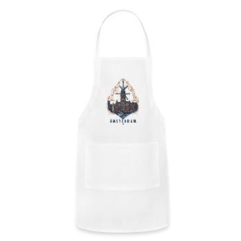vintage amsterdam - Adjustable Apron - white - Front - Julia (174cm)