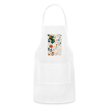Geometric Garden Fusion - Adjustable Apron - white - Front - Julia (174cm)