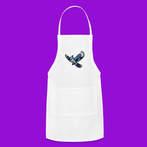 Silver Blue Jay in Flight - Adjustable Apron