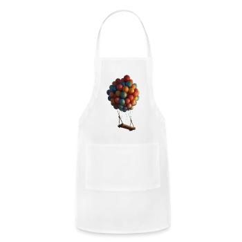 Colorful Balloon Swing Cluster - Adjustable Apron - white - Front - Julia (174cm)