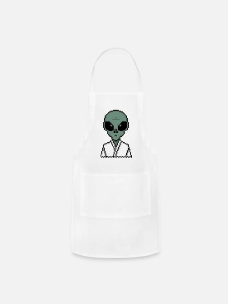 Pixel Taekwondo - Adjustable Apron - white