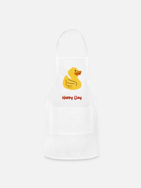 Happy_Day - Adjustable Apron - white