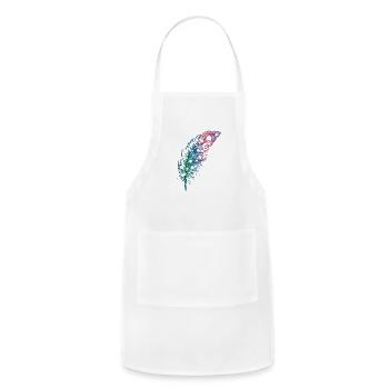 feather - Adjustable Apron - white - Front - Julia (174cm)