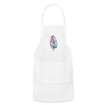 feather - Adjustable Apron - white - Front - Julia (174cm)
