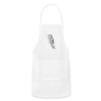 feather - Adjustable Apron - white - Front - Julia (174cm)
