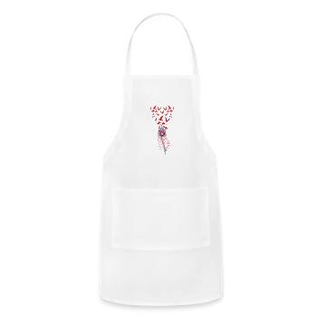 feather - Adjustable Apron - white - Front - Julia (174cm)