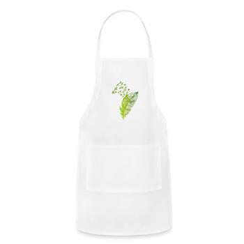 feather - Adjustable Apron - white - Front - Julia (174cm)