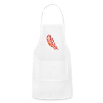 feather - Adjustable Apron - white - Front - Julia (174cm)