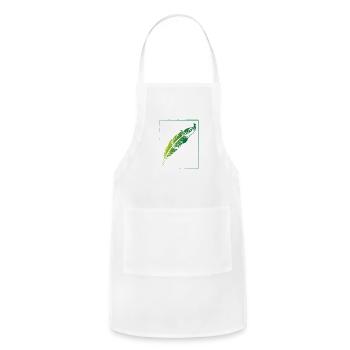 feather - Adjustable Apron - white - Front - Julia (174cm)