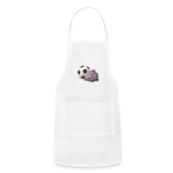 Soccer Ball with Hydrangea - Adjustable Apron - white - Front - Julia (174cm)