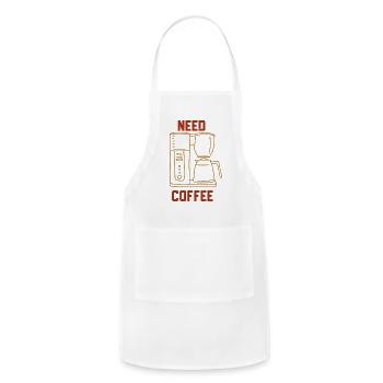 Need Coffee - Adjustable Apron - white - Front - Julia (174cm)