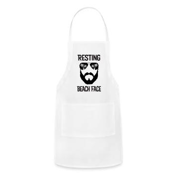 Resting Beach Face - Adjustable Apron - white - Front - Julia (174cm)