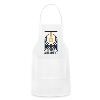 Divine Alignment Geometric Logo - Adjustable Apron - white - Front - Julia (174cm)