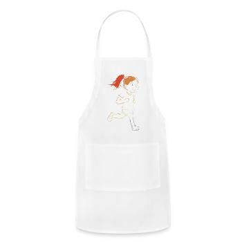 Runner Girl Comic - Adjustable Apron - white - Front - Julia (174cm)