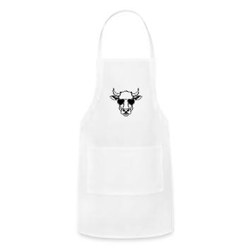 Cow Moo Cattle Farm - Adjustable Apron - white - Front - Julia (174cm)