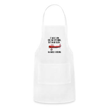 Model Building Maker Models RC Airplane Plane Gift - Adjustable Apron - white - Front - Julia (174cm)