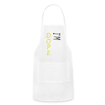 I'M DOPE - Adjustable Apron - white - Front - Julia (174cm)