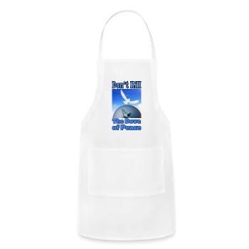 Don't Destroy the Dove of Peace - Adjustable Apron - white - Front - Julia (174cm)