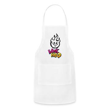 Graffiti Flame Work Hard Urban Design - Adjustable Apron - white - Front - Julia (174cm)