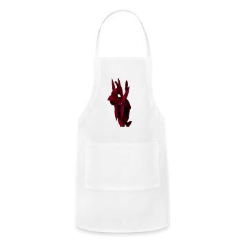 Maroon flower - Adjustable Apron - white - Front - Julia (174cm)