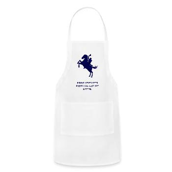 riding is never gets easier - Adjustable Apron - white - Front - Julia (174cm)