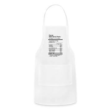Planet Earth Nutritional Facts - Adjustable Apron - white - Front - Julia (174cm)