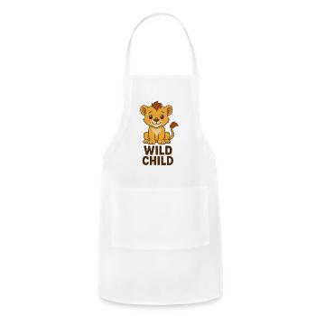 Cute Lion Cub - Adjustable Apron - white - Front - Julia (174cm)