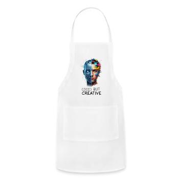 Code and Color Portrait: AI Meets Art - Adjustable Apron - white - Front - Julia (174cm)