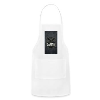 Alone Not Weak Eagle Emblem - Adjustable Apron - white - Front - Julia (174cm)